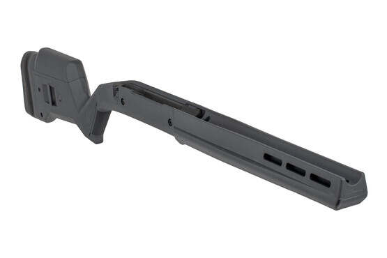 Magpul Hunter stock fits right hand Remington 700 long action rifles with an aluminum V-block for security, and grey finish for looks.